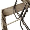 vidaXL Double Sun Lounger Light Grey, Dark Grey PE Rattan Double