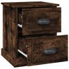 vidaXL Bedside Cabinet Set of 2 Smoked oak Engineered wood