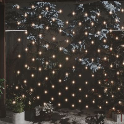 vidaXL Christmas Net Light Warm White 9.8'x6.6' 204 LED Indoor Outdoor