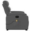 vidaXL Stand Up Massage Recliner Chair Dark Grey Polyester, Metal, Plywood