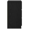 vidaXL Bedside Cabinet Black Engineered wood 15.4x13.8x25.6 in