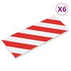vidaXL Wall Protectors 6 pcs Red&White 19.7x7.9x0.8" EVA Foam