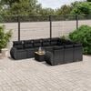 vidaXL Garden Sofa Set Black PE Rattan Large Modular Garden Sofa Set