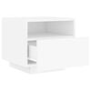 vidaXL Bedside Cabinet Set of 2 White Engineered wood Medium