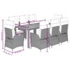 vidaXL Garden Dining Set Grey