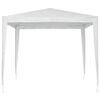 vidaXL Party Tent White Polyethylene, Iron 8.2 x 8.2 ft