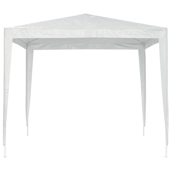 vidaXL Party Tent White Polyethylene, Iron 8.2 x 8.2 ft