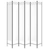 vidaXL 6-Panel Room Divider White 94.5"x86.6" Fabric