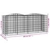 vidaXL Gabion Raised Bed Silver Galvanized Iron 78.7 x 19.7 x 39.4 in