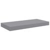 vidaXL Wall Shelf Set of 2 Grey Honeycomb MDF, metal 19.7 x 9.1 in