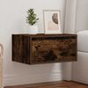 vidaXL Wall-mounted Bedside Cabinet Smoked Oak Engineered wood Medium