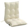 vidaXL Lowback Chair Cushion Set of 4 Cream Oxford fabric (100% polyester)