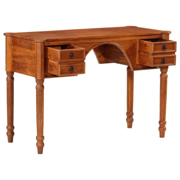 vidaXL Desk with Drawers 43.3"x19.7"x29.9" Solid Wood Acacia