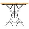 vidaXL Dining Table Brown, Black Solid Mango Wood, Steel 70.9 x 35.4 in