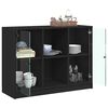 vidaXL Sideboard Black Engineered wood Medium Storage Sideboard