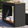vidaXL Garden Side Table Black and brown