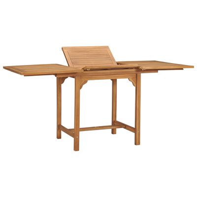 vidaXL Extending Patio Table (43.3"-63")x31.5"x29.5" Solid Teak Wood