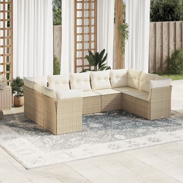 vidaXL Garden Sofa Set Beige
