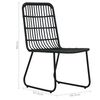 vidaXL Dining Set Black Poly rattan 31.5 in x 31.5 in x 29.1 in Durable