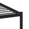 vidaXL Bed Frame Black, Sonoma Oak Iron, Engineered Wood Double
