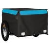 vidaXL Bike Trailer Black and Blue 99.2 lb Iron