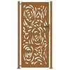 vidaXL Garden Gate 39.4x78.7" Weathering Steel Flame Design