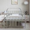 vidaXL Bed Frame White Powder-Coated Steel Single Bed Bed Frame