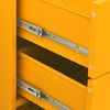 vidaXL Chest of Drawer Mustard Yellow Steel Medium Levelers