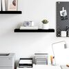 vidaXL Wall Shelf Glossy black Honeycomb MDF, metal Medium Gloss Finish