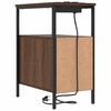 vidaXL Bedside Cabinet 2 pcs Brown Oak 11.81 x 18.90 x 24.02 in