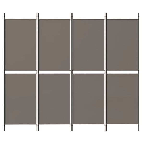 vidaXL 4-Panel Room Divider Anthracite 78.7"x78.7" Fabric