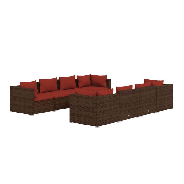 vidaXL Garden Lounge Set Brown