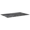vidaXL Table Top Black with marble pattern Tempered Glass Standard