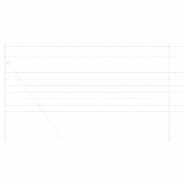 vidaXL Field Fence Gray 39.4" x 393.7" Steel