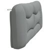 vidaXL Headboard Cushion Light grey 100% polyester Oversized