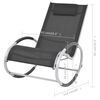 vidaXL Rocking Chair Black and Grey Aluminum, Textilene, Iron Standard