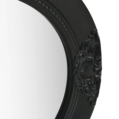 vidaXL Wall Mirror Baroque Style 19.7" Black