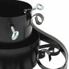 vidaXL Christmas Tree Stand Black Metal Medium Decorative Inlays