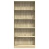 vidaXL Bookcase Sonoma Oak Engineered Wood Tall Bookcase Rectangular