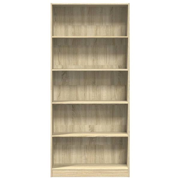 vidaXL Bookcase Sonoma Oak Engineered Wood Tall Bookcase Rectangular