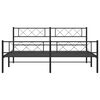 vidaXL Metal Bed Frame Black Powder-Coated Steel Super King Size
