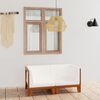 vidaXL 2-seater Sofa Cream white Solid acacia wood Medium Modular