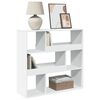 vidaXL Room Divider White Engineered Wood 39.4 in x 13.0 in x 37.2 in
