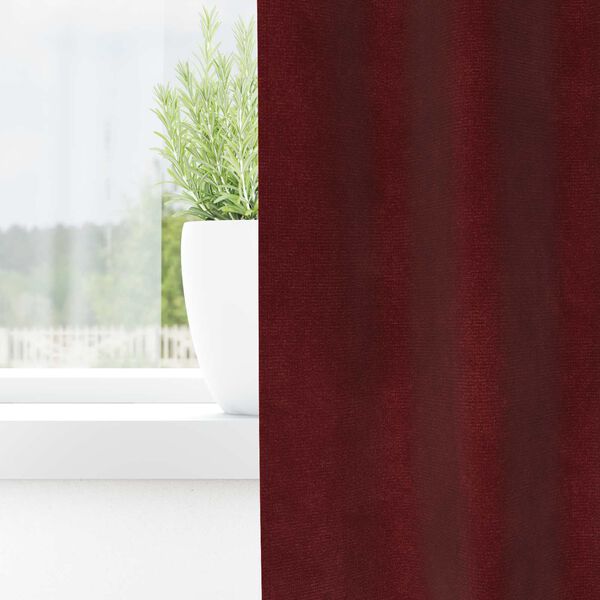 vidaXL Blackout Curtains 2 pcs Wine Red 55.12 x 96.46 in Velvet