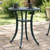 vidaXL Garden Table Green Cast Aluminum Small Decorative Inlays