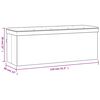 vidaXL Storage Bench Light Grey Faux linen (100% polyester), engineered wood