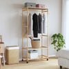 vidaXL Clothes Rack Bamboo Bamboo with varnished finish Medium