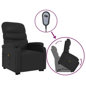 vidaXL Stand Up Massage Chair Black Faux leather, iron, plywood, foam