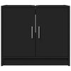 vidaXL Sink Cabinet Black Engineered Wood Medium Sink Cabinet
