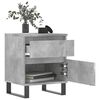 vidaXL Bedside Cabinet Set of 2 Concrete Grey Engineered wood, Metal